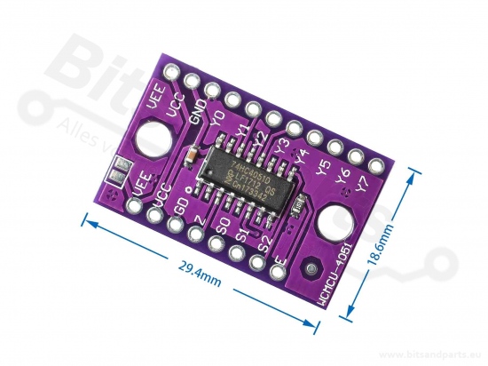 4051 8-channel analog multiplexer/demultiplexer breakout board